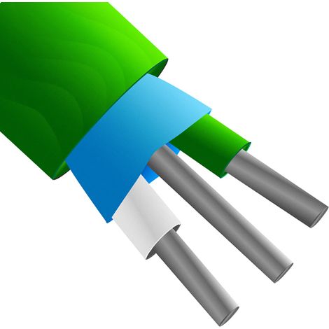 Câble pour thermocouple type K RS PRO, 50m, Blindé, temp. max. +105°C, gaine PVC ( Prix pour 1 ) (1/2)