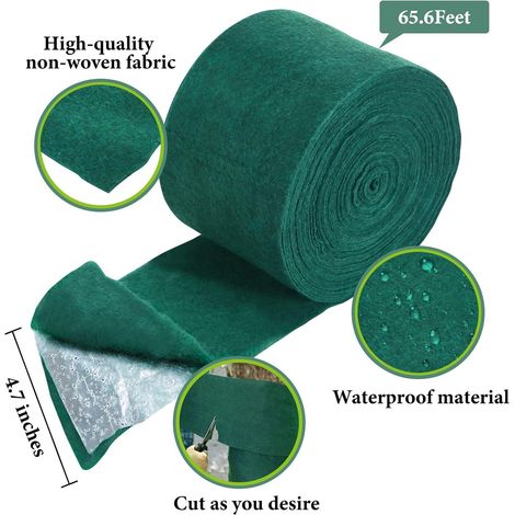 Bandage protecteur pour tronc d'arbre contre le froid et le gel, toile d'hivernage en polyester pour arbustes, Composition : 1 pièce, Couleur : vert (1/5)