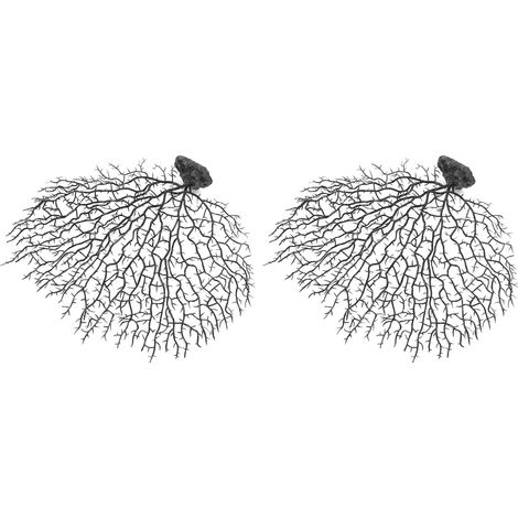 2 Stück künstliche Wasserpflanzen-Aquariendekoration, Fischlandschaft, simulierter Baum, Koralle (1/5)