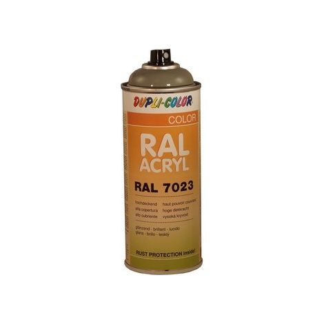 Peinture vernis gris béton RAL 7023 acrylique dupli-color 400 ml en spray (1/2)