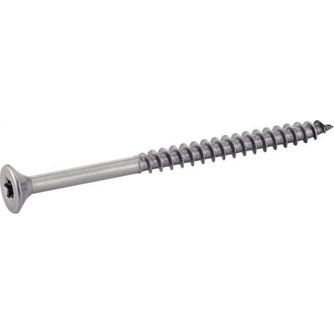 Vite a legno per pannelli a incasso a sei lobi - Filettatura parziale - Acciaio inossidabile A2 8x140/80 mm - Confezione da 50