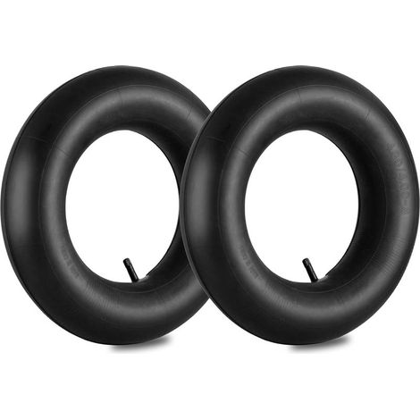 4.80/4.00-8 Chambres à air de Roue Brouette, 2 Pièces 480/400-8 Tubes Intérieurs de Remplacement avec Valve Courbée, Tuyau de Rechange pour Monocycles, Chariots, Tondeuses, Camions à Main (1/5)