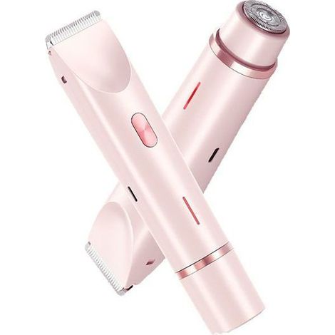 Rasoir électrique femme corps - 1 pièce, 2en1, rechargeable, utilisation humide/sèche - Convient pour épilation corps Étiquette (1/5)