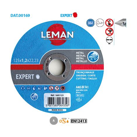 DISQUE TRONCONNAGE ALU 125X1.2X22.23 F41 - 1691121 - LEMAN (1/5)