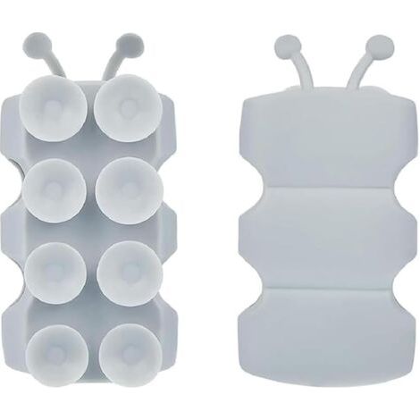 Ensemble de 2 Support Pommeau de Douche Ventouse en Silicone, Support Douche Ventouse, Accroche Pommeau de Douche Mural Repositionnable en Silicone, Aucun Perçage Requis (1/5)