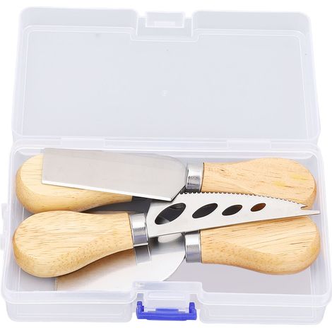 Ensemble de grattoirs à mastic en acier inoxydable avec manche en bois, outils de gravure et d'application pour la réparation de cloisons sèches. (1/5)