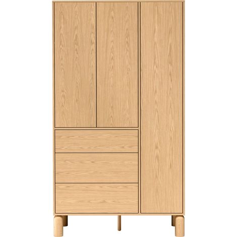 Selsey Sanden - Kleiderschrank, Eiche Bookmatch, 110 cm (1/5)