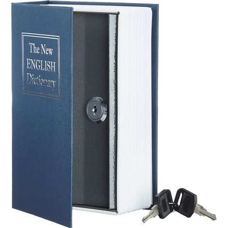 Buchförmiger Tresor – Schlüsselschloss (M), Blau (1/5)