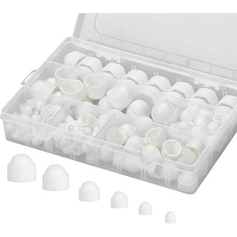 Sechskantstopfen 160, Nylon, Weiß, M4-M12, Schraubenschutz, Mechanisch (1/5)