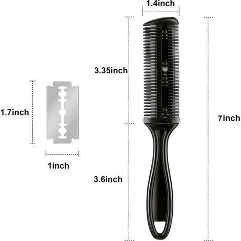 Kit Rasage Cheveux 3 Pièces Peigne Coupe Double Face avec 10 Lames Acier Inoxydable (1/5)