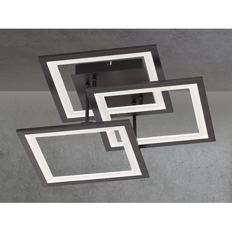 LED Deckenleuchte MODESTO dimmbar Schwarz, Breite 51cm (1/5)