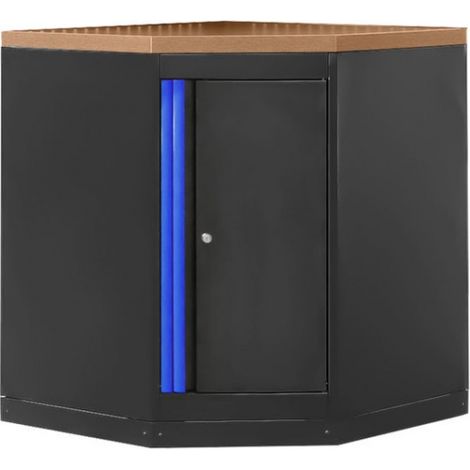 JBM 16492 Armadio angolare con pannello in MDF - Blu