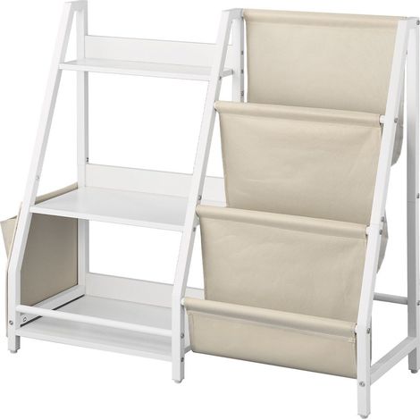 Étagère à livres à 3 niveaux pour enfants, rangement pour jouets et jouets, avec support à livres suspendu et sac de rangement, idéale pour la chambre d'enfant, la salle de jeux, la maternelle et la c (1/5)