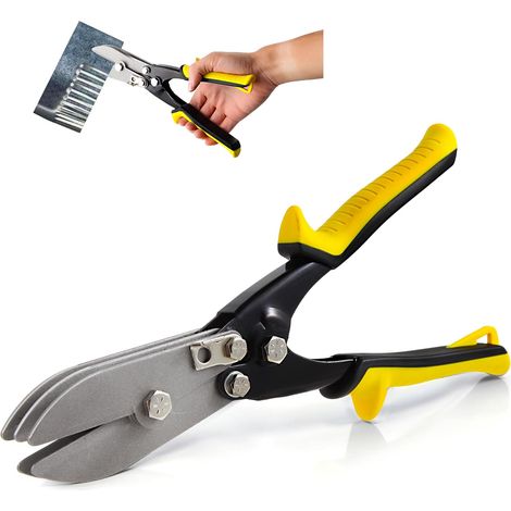 5-Klingen-Blechwerkzeug, HVAC-Werkzeug für 24-28 Gauge-Lüftungsrohre und Ofenrohre, 10-1/2"-Blechpresszange für Endkappen von Lüftungskanälen (1/5)