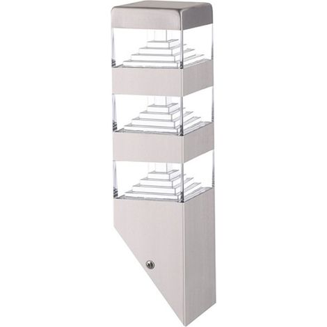 Applique Pyramide Inox 48 LED SMD 12W Lumihome® Inox - blanc-neutre-4000k