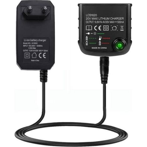 Chargeur Batterie Lithium-ion - 10 8 V 14 4 V 20 V - Compatible Black Decker LBXR20 LB20 LBX4020 - 500 mA - 1 Pièce (1/4)