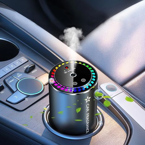 Déodorant de voiture le plus lourd avec lumière LED, diffuseur de parfum de voiture, concentration réglable, diffuseur d'arôme accessoires de voiture de luxe, lumières d'environnement silencieuses, Na