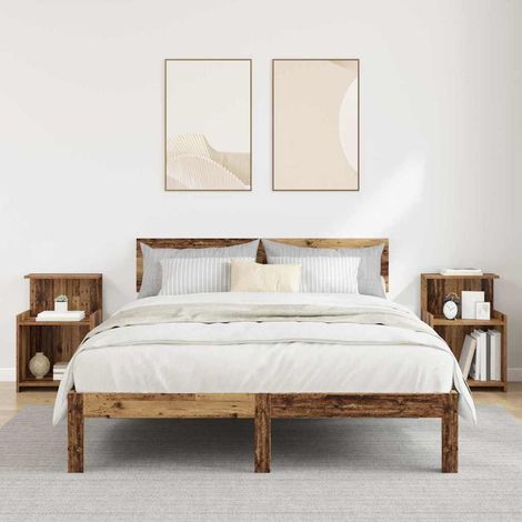 Nachttisch 2 pcs Altholz 40 x 35 x 60 cm Holzwerkstoff