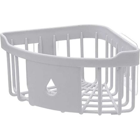 Porte-Produits D'Angle Pour Douche - Support Murale En Plastique PP - Pour Salle De Bain Et Cuisine - 20 x 14 x 9 cm - 1 Pièce (1/5)