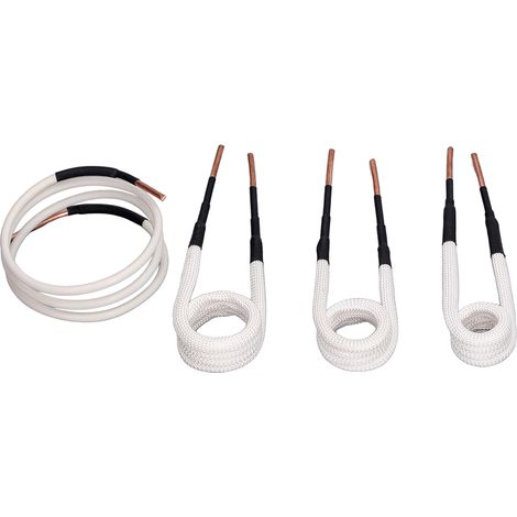 Kit de 4 bobines chauffantes à induction de 3 mm de diamètre, noyau en laiton, pour le démontage d'écrous et de boulons. (1/5)