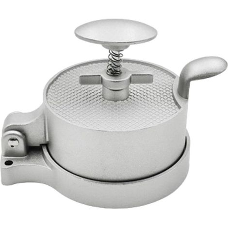 Pressa per hamburger regolabile in alluminio con rivestimento antiaderente, stampo per carne macinata e funzione grill - Crezuo