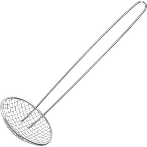 Passoire À Friture - Acier Inoxydable - Diamètre 100 Mm - Longueur 330 Mm - Pour Cuisine Professionnelle Et Domestique - 1 Pièce (1/2)