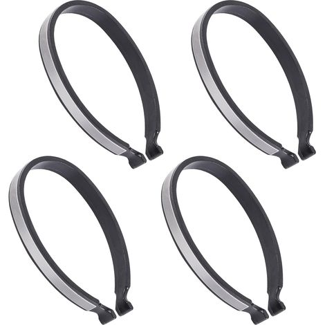 Clips reflectantes para bicicleta, 4 clips grises ajustables para piernas de pantalones, clips reflectantes para bicicleta nocturna, seguros y cómodos, expandibles, para correr y hacer senderismo. (1/5)