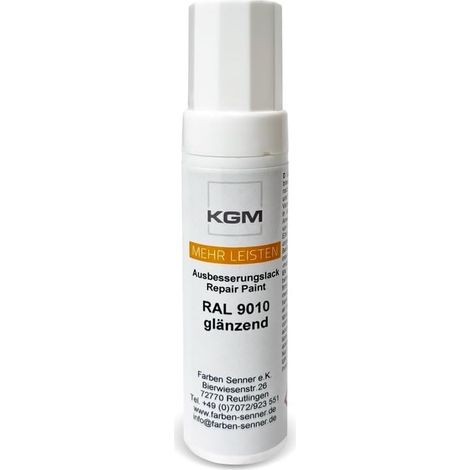 KGM Reparaturlack für Sockelleisten weiß RAL 9010 12 ml