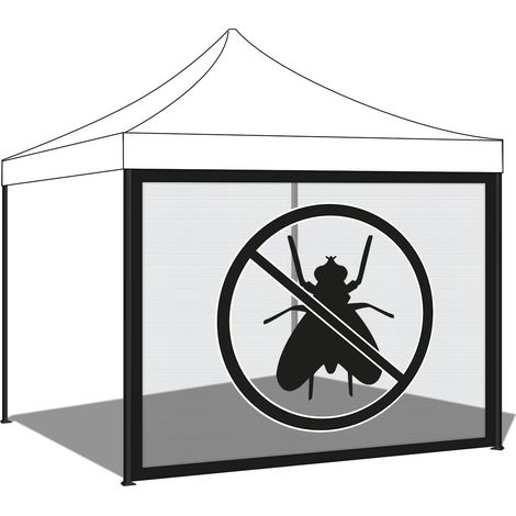Mosquitera para cenador de jardn. Mosquitera con velcro. 300X200H cm Negro (1/3)