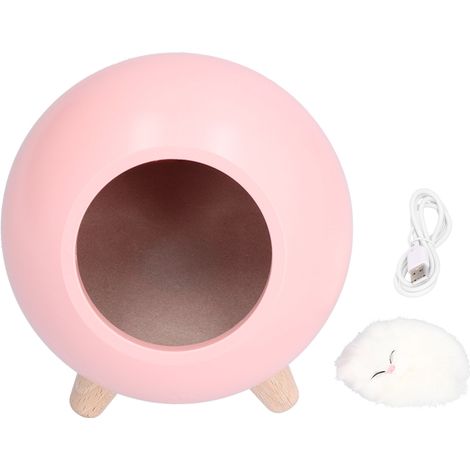 Lampe d'ambiance USB LED veilleuse rose pour chambre d'enfant fille, cartoon lumineuse douce veilleuse de chevet avec lumière chaude