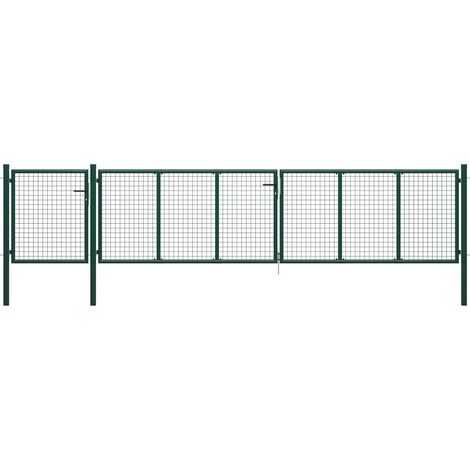 Portail de jardin Acier 500 x 100 cm Vert (1/5)