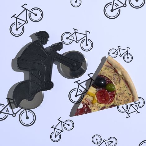 Roulette à Pizza - COOK CONCEPT - Double Roulette - Noir (1/4)