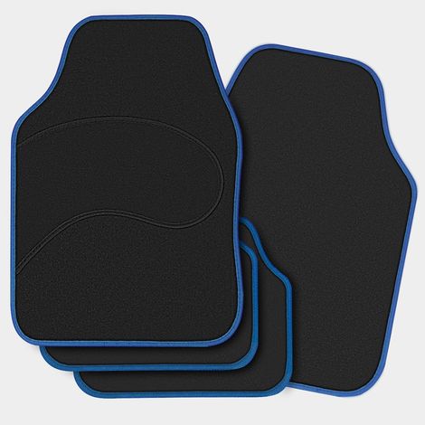 WOLTU 4x Tappeti Auto Tappetini Anteriori Posteriori Moquette Universali blu