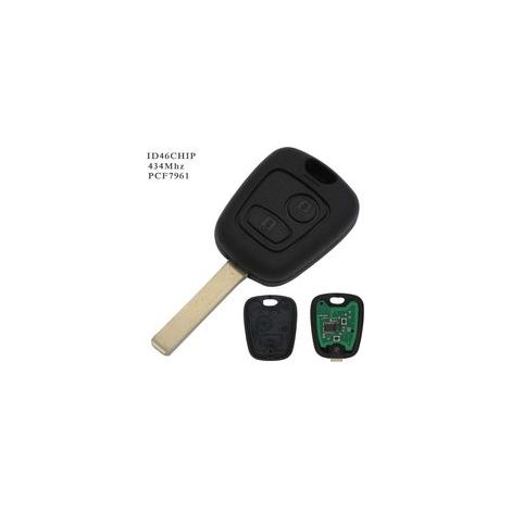 Clé complète avec électronique à Programmer PLIP Peugeot 107 207 307 407 106 206 306 406 Citroen C1 C2 C3 C4 C5 C6 C8 Xsara Saxo Berlingo Coque TELECOMMANDE @Pro-Plip
