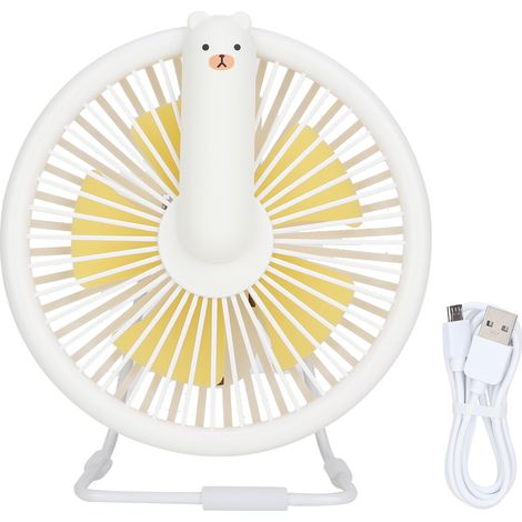 Ventilateur De Bureau USB Réglable - Avec Veilleuse - Silencieux Portable Pour Bureau Chambre Et Étude - 1 Pièce (1/5)