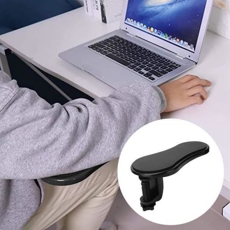 Accoudoir - Repose-Bras Pivotant 180° Réglable - Pour Clavier et Souris - Support de Poignet Ergonomique - 1 Pièce (1/2)