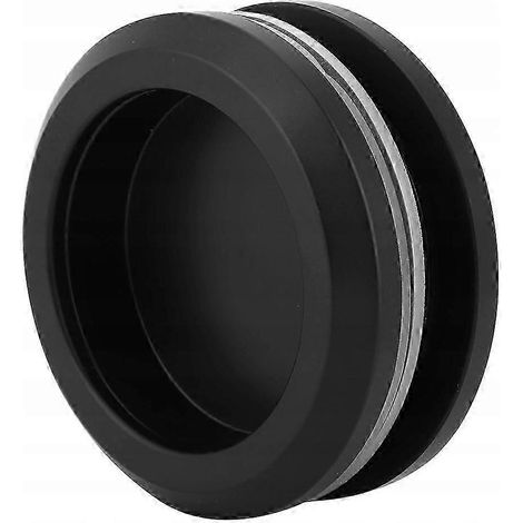 Poignée de porte ronde en verre noir (1/5)