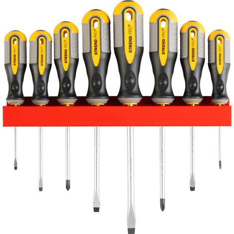 Schraubendrehersatz Strend Pro SDX72-308, 9-teilig, Schlitz + Phillips (1/3)