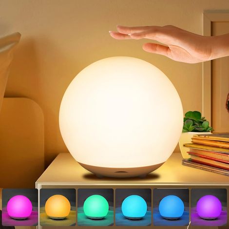 Lampes de chevet rechargeables USB 2 Pack pour enfants, Lumière de nuit avec minuterie, Silicone, Touch Switch (1/5)