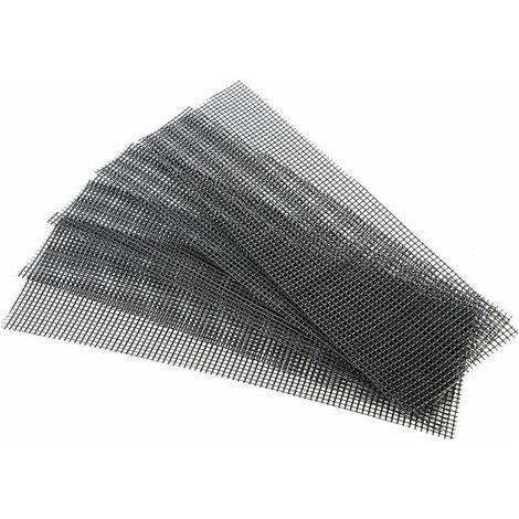 Pot Bonsai 50 Pièces, Tampon Maille de Trou de Pot Fleur, Tapis Grille de Fond de Bonsaï en Plastique, Écrans Trou de Drainage Carrés Empêchent la Perte de Sol (10x10cm) (1/5)
