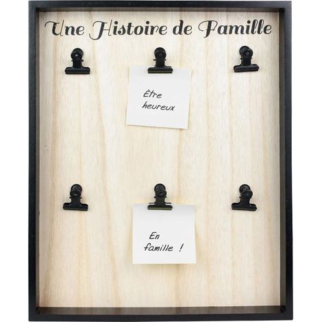 Porte Photo 6 Pinces "Clipboard" 38cm Noir (1/2)