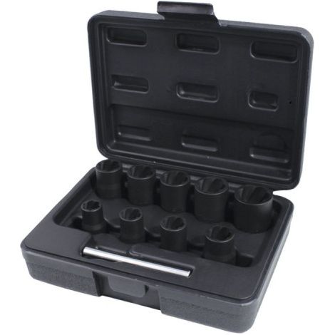Set di bussole per dadi danneggiati KS TOOLS 3/8'', da 10 a 19 mm, 10 pz.