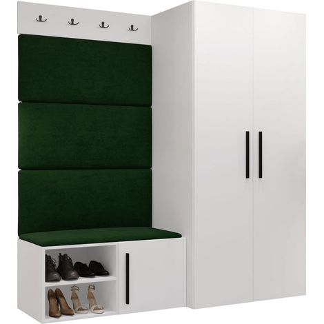 Conjunto para recibidor Nitos I, Polo 889, 191x164x50cm, Tapiz, Aglomerado laminado, Montada en la pared, Colocada (1/5)