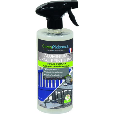 Nettoyant protecteur pour portail et menuiserie – 750ml – Élimine salissures et verdissures – Film protecteur déperlant – Greenplaisance (1/2)