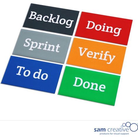 Magnetischer Scrum Header bedruckt 8x14 cm (6x)