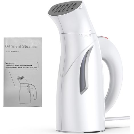 Vapeur à vêtements portable à main 140℃/284℉ vapeur haute température 240ml/8.1oz réservoir 700W forte puissance chauffe rapide 40s défroisseur textile vapeur forte pénétration elimine froissures mais (1/2)