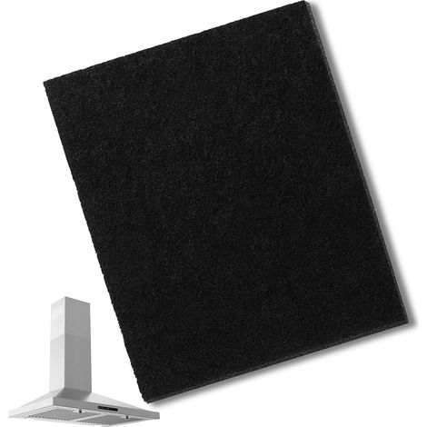 1 Filtre à graisse, Charbon actif, 47x57cm, Découpable, Polyuréthane, Noir, Pour hotte aspirante universelle (1/5)