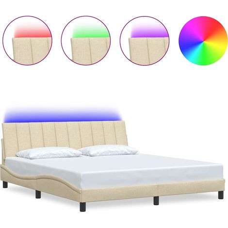 Maison Exclusive - Giroletto senza Materasso Hanko Crema 180x200 cm in Tessuto