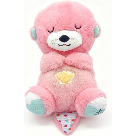 Veilleuse Loutre Rose Veilleuse en peluche apaisante « Câlin du soir » à lumière douce Jouet d'aide au sommeil avec bruits blancs Cadeau pour nouveau-né (Unisexe) FXC66 (1/4)