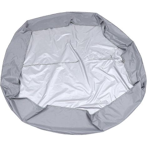 Bâches et accessoires pour spa, couverture de protection ronde pour piscine extérieure, couverture de spa gonflable (200 x 30 cm, grise) (1/5)